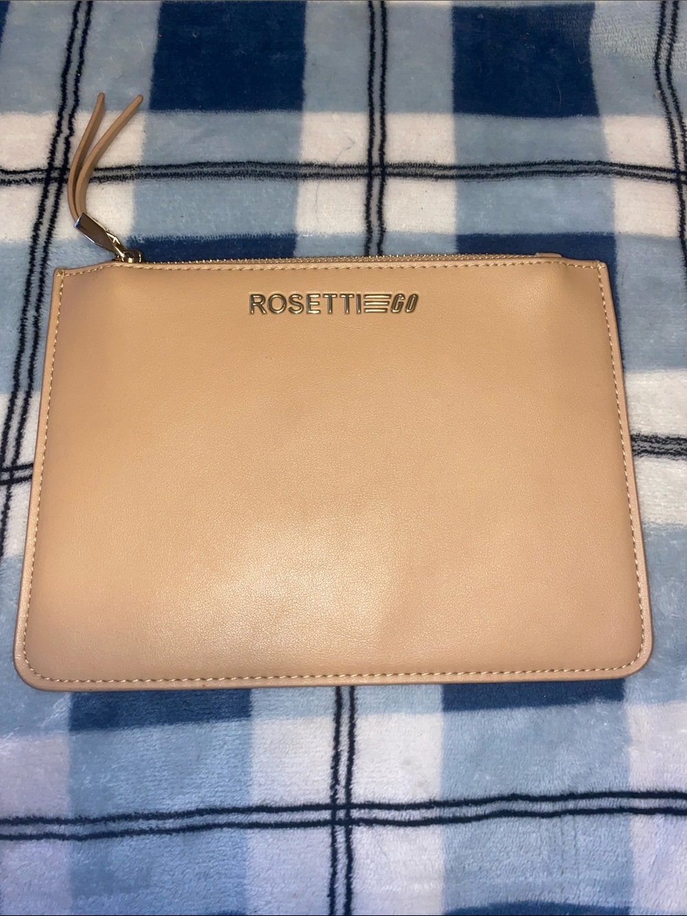 Rosetti Peachy Nude Zip Clutch Wristlet